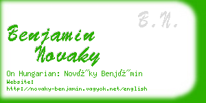 benjamin novaky business card